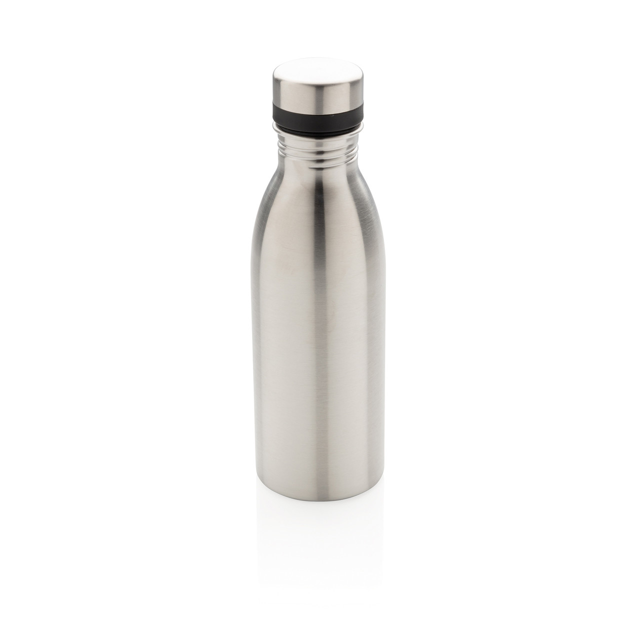 Бутылка для воды Deluxe из переработанной нержавеющей стали, 500 мл, серебряный; , , высота 21,5 см., диаметр - фото 1 - id-p108502330