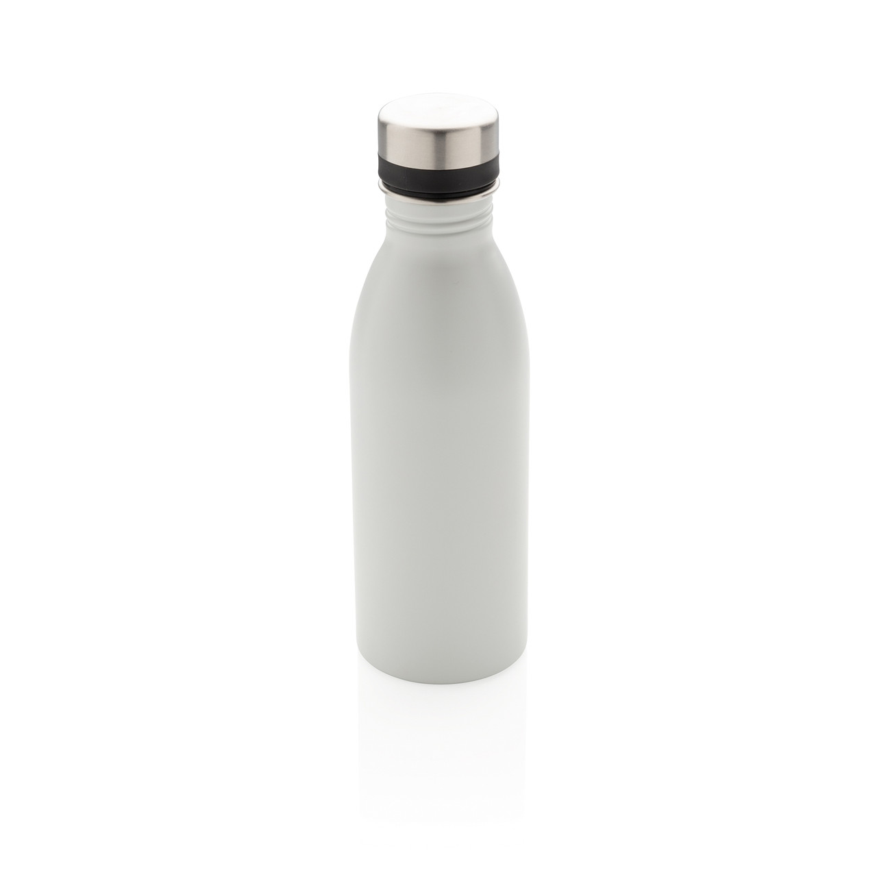 Бутылка для воды Deluxe из переработанной нержавеющей стали, 500 мл, белый; , , высота 21,5 см., диаметр 6,6 - фото 1 - id-p108502331