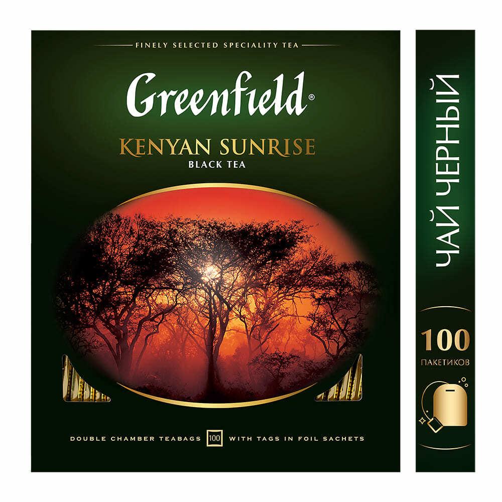 Чай Greenfield Kenyan Sunrise, 100 пакетиков