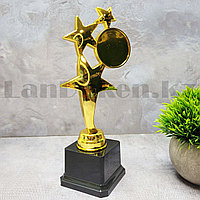 Кубок для награждения "Три звезды" с местом для фото 19 см большой