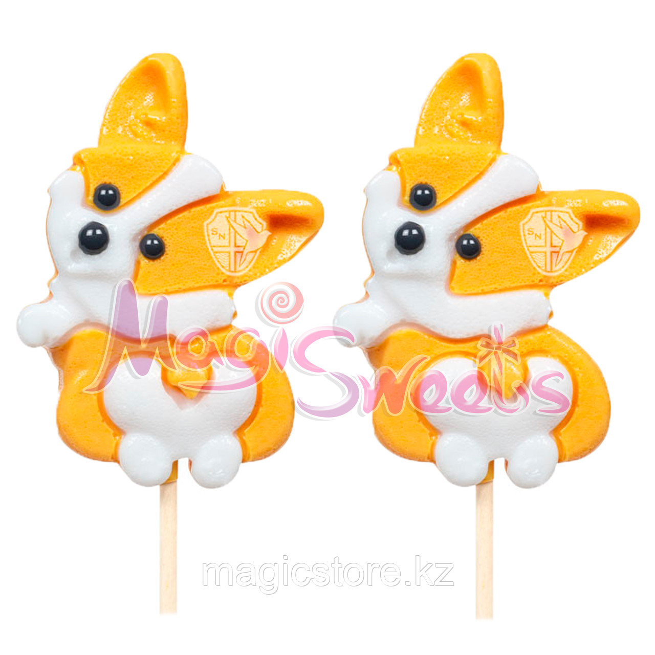 Sweet Ness Карамель на палочке "Корги" БЕЗ САХАРА ЭКО 30 гр./ Упаковка 45 шт./ Россия