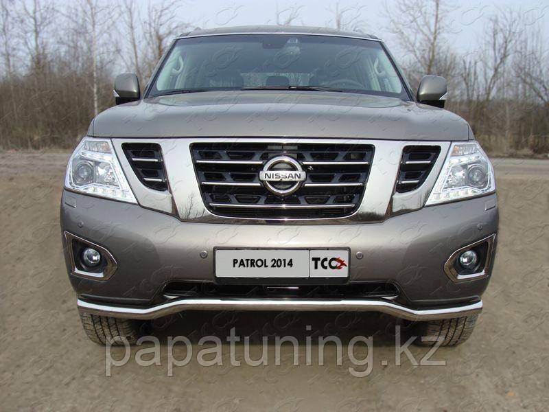 Защита передняя (кенгурин) 60,3 мм ТСС для Nissan Patrol 2014-, фото 1