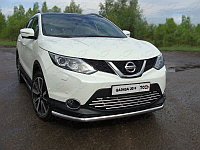 Защита передняя нижняя 60,3 мм ТСС для Nissan Qashqai 2014-2015