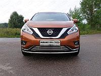 Защита передняя нижняя 42,4 мм ТСС для Nissan Murano 2016-