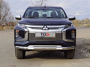 Защита передняя нижняя (овальная с ДХО) 75х42 мм ТСС для Mitsubishi L200 2019-