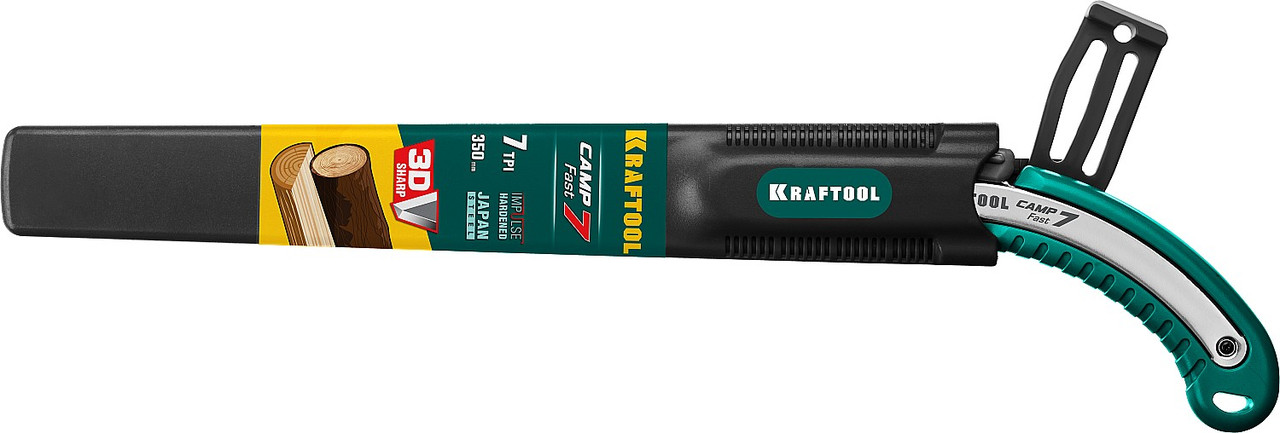 KRAFTOOL 7 TPI, 350 мм, ножовка для быстрого реза сырой древесины CAMP Fast 7 15216 - фото 2 - id-p108507664