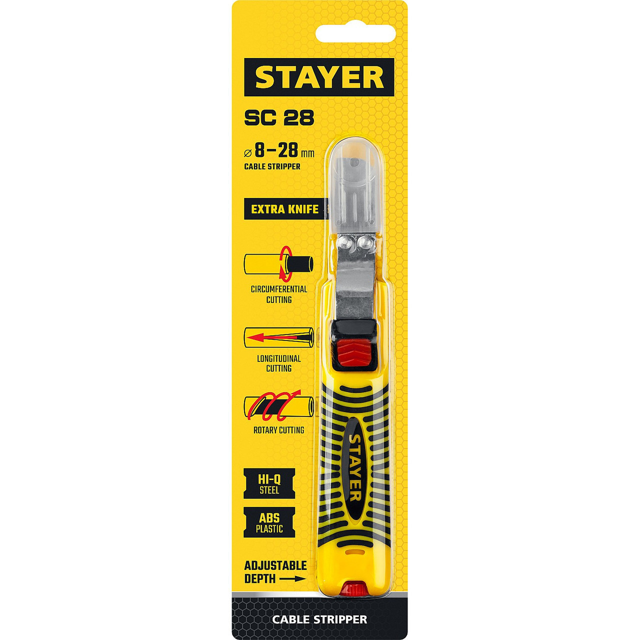 Стриппер SC-28 для снятия изоляции кабелей, 8 - 28 мм, STAYER (2-45303_z01) - фото 2 - id-p108507891