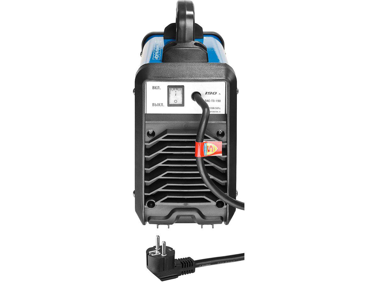 Инвертор сварочный, ЗУБР Профессионал ЗАС-Т3-190, 190А, MMA,IGBT,Форсаж дуги,Горячий старт,Антиприлипание - фото 5 - id-p108507081