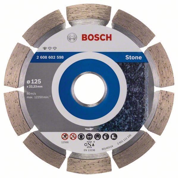 Алмазный отрезной круг по камню Bosch Standard for Stone 125x22.23x1.6x10 мм, 10 шт - фото 1 - id-p108510559