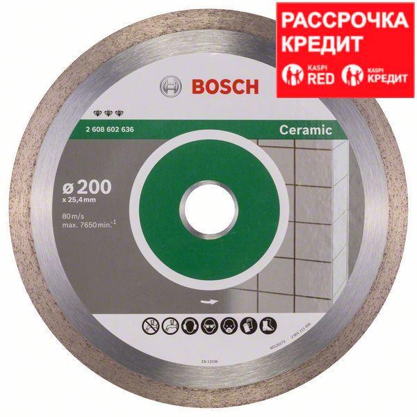 Алмазный отрезной круг по керамике Bosch Best for Ceramic 200x25.4x2.2x10 мм - фото 1 - id-p108510578