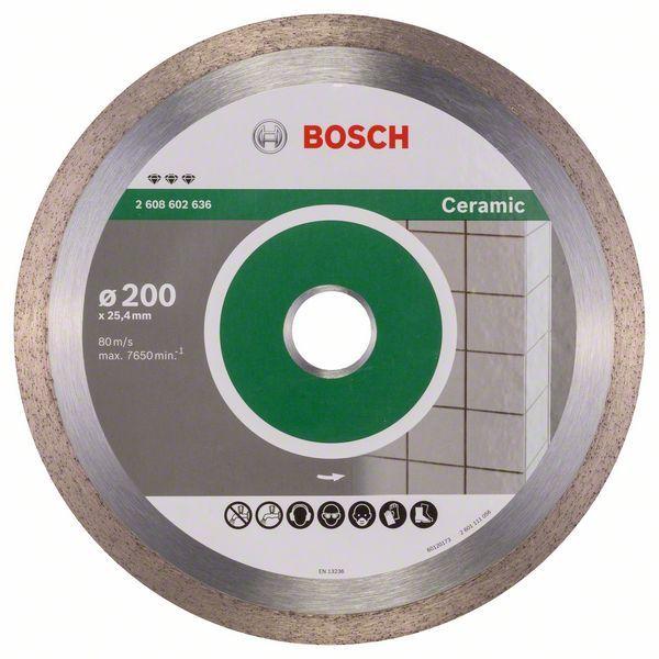 Алмазный отрезной круг по керамике Bosch Best for Ceramic 200x25.4x2.2x10 мм - фото 2 - id-p108510578