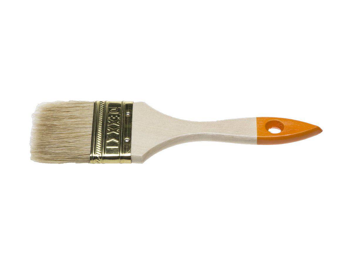 Кисть флейцевая DEXX, деревянная ручка, натуральная щетина, индивидуальная упаковка, 63мм (0100-063_z02) - фото 2 - id-p108508988
