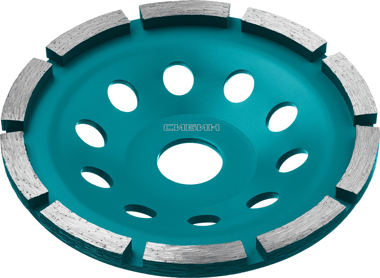 СИБИН 125 мм, алмазная, однорядная, сегментная, шлифовальная чашка 33442-125 - фото 1 - id-p108510713