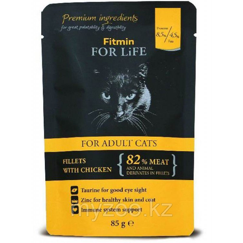 Fitmin For Life ADULT CHICKEN пауч для кошек с курицей,85гр