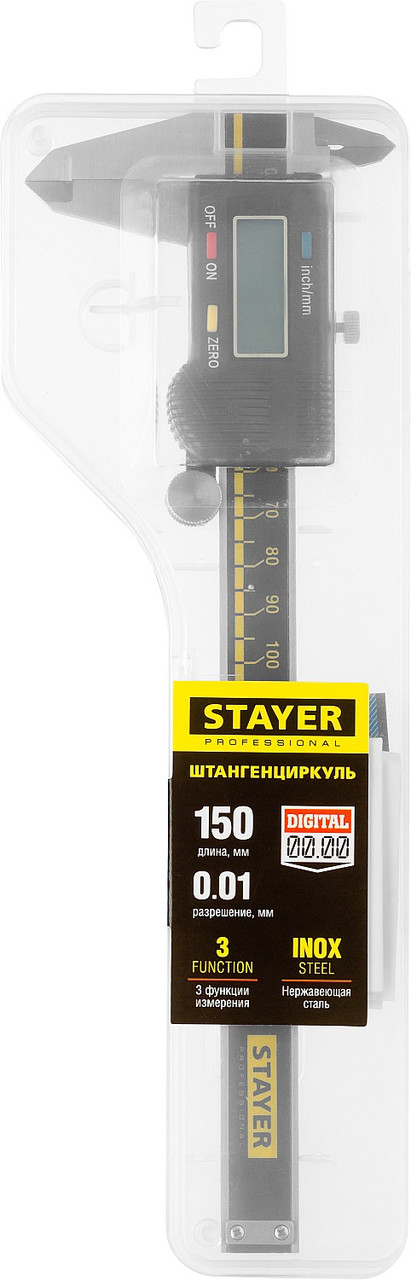 STAYER PROFESSIONAL штангенциркуль электронный, нерж сталь, 150мм (34410-150) - фото 4 - id-p108509934