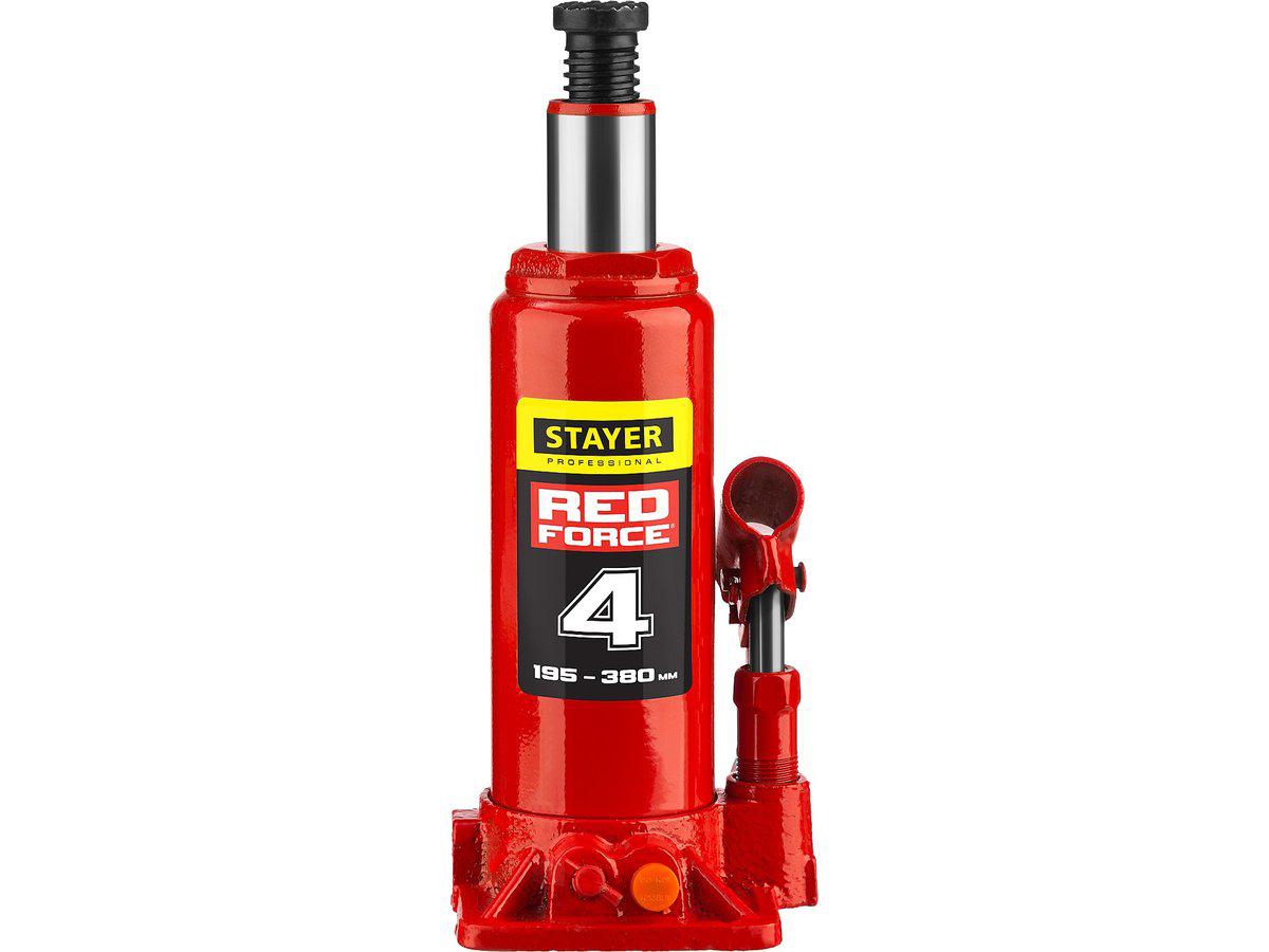 STAYER RED FORCE 4т 194-372мм домкрат бутылочный гидравлический (43160-4_z01) - фото 4 - id-p108509989