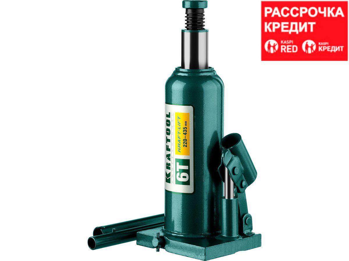 KRAFTOOL KRAFT-LIFT 6т, 219-427мм домкрат бутылочный гидравлический, KRAFT BODY (43462-6_z01)
