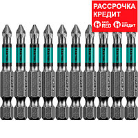 Optimum Line Биты, PZ1, 50 мм, тип хвостовика E 1/4", 10 шт в блистере, KRAFTOOL (26124-1-50-10)