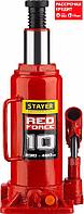 STAYER RED FORCE 10т 230-460мм домкрат бутылочный гидравлический (43160-10_z01)