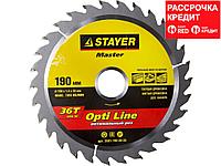 STAYER Opti Line 190 x 30мм 36Т, диск пильный по дереву, оптимальный рез (3681-190-30-36)