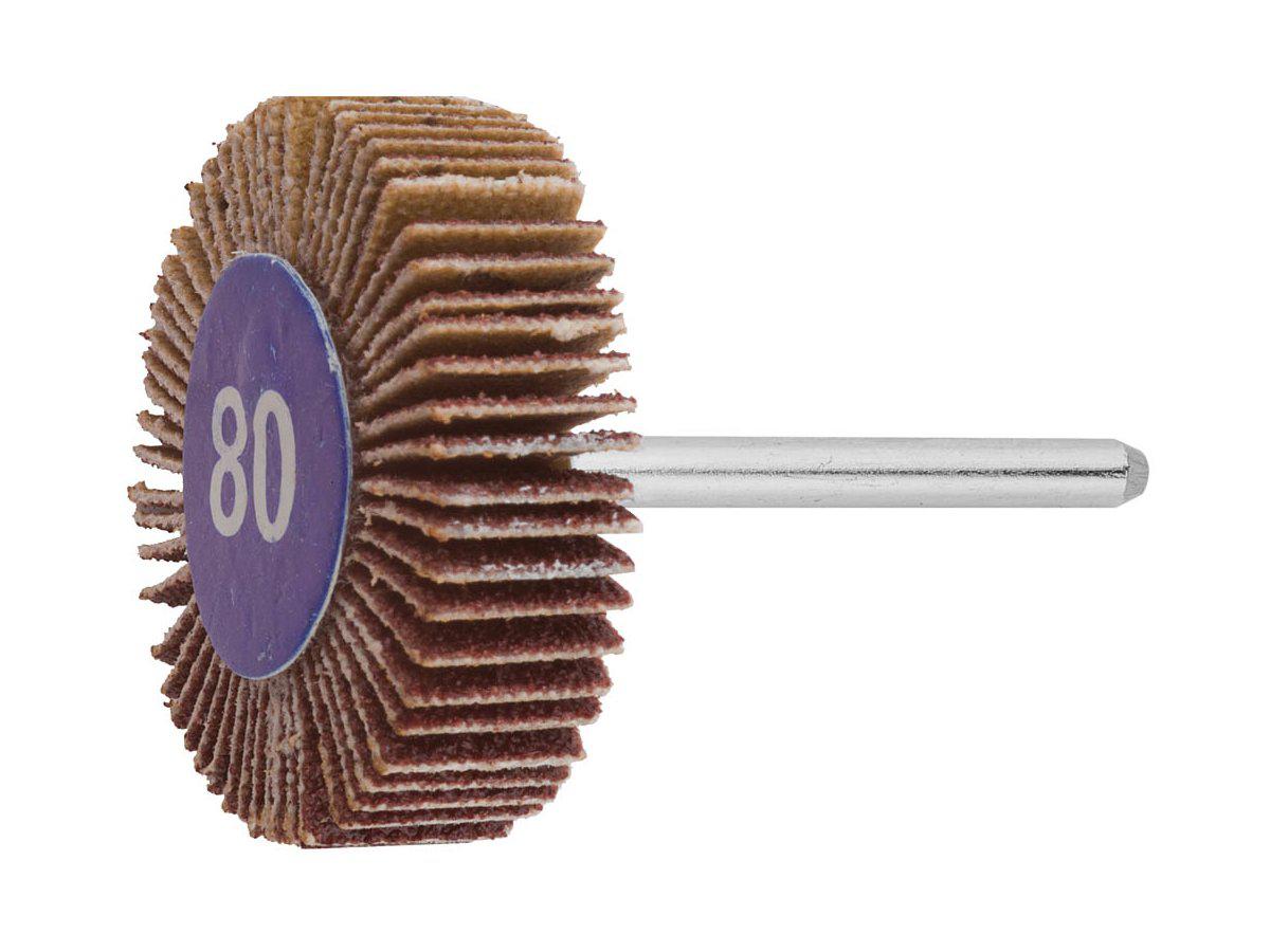 Круг ЗУБР веерный на шпильке, P 80, d 32x10x3,2 мм, L 45мм, 1шт (35934) - фото 2 - id-p108512632