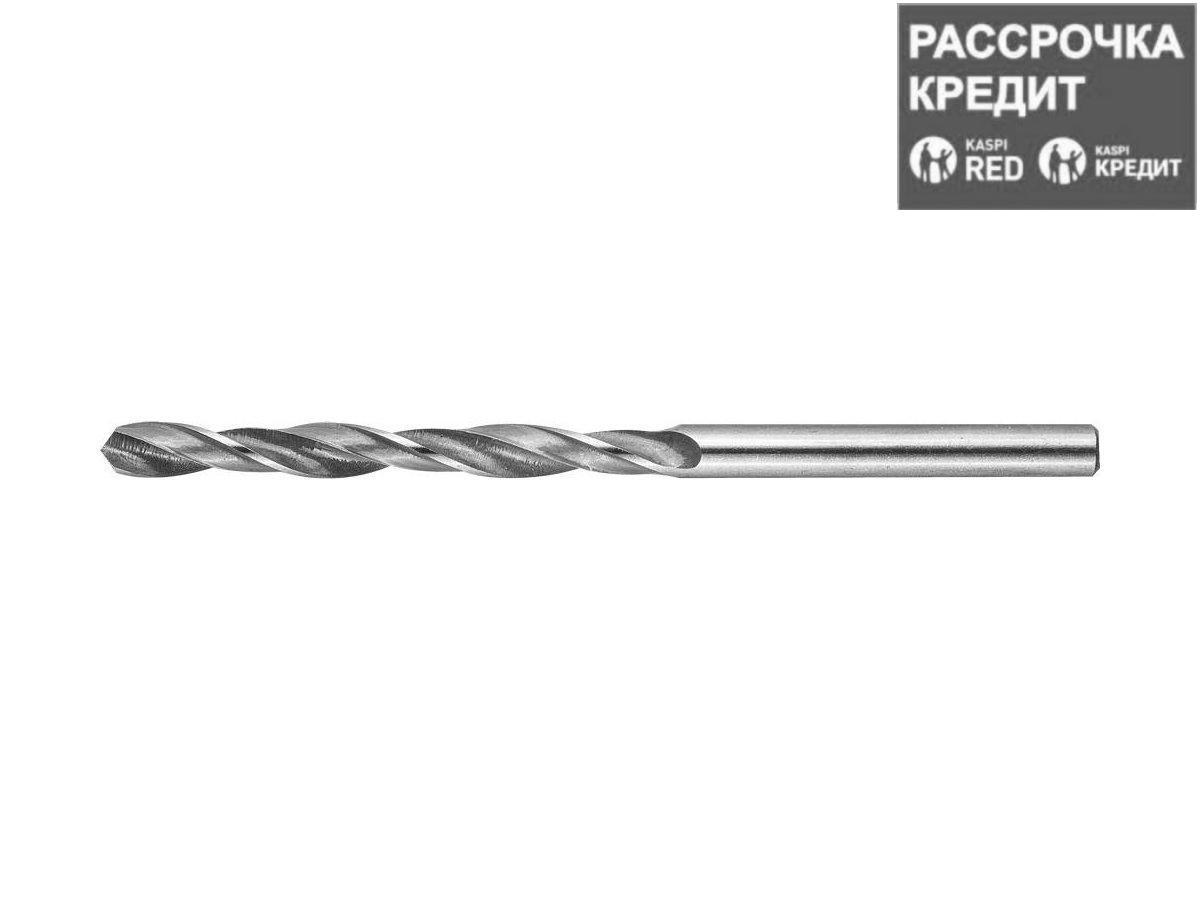 Сверло по металлу ЗУБР 4-29621-086-4.8, цилиндрический хвостовик, быстрорежущая сталь Р6М5, 4,8х86мм
