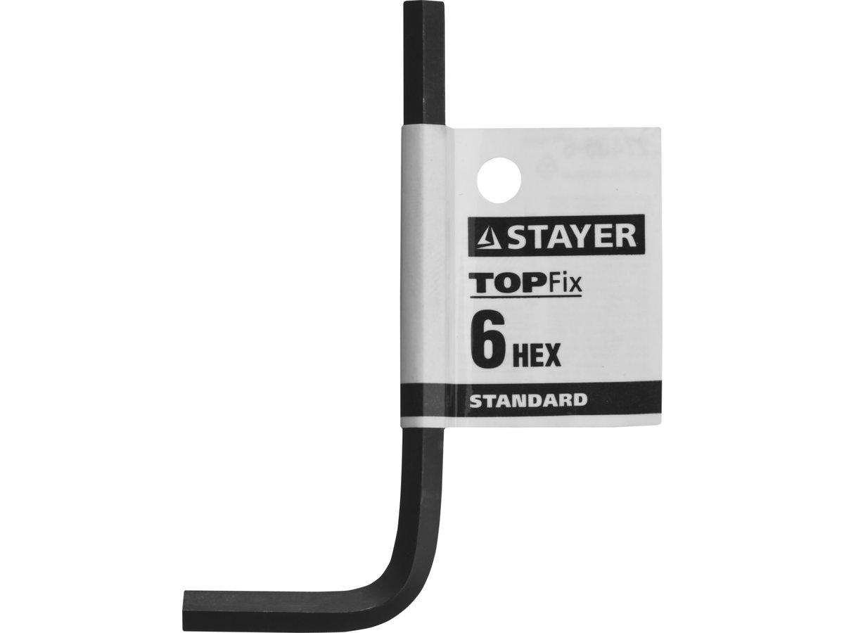 Ключ имбусовый STAYER "STANDARD", сталь, черный, 6мм (27405-6) - фото 3 - id-p108510070
