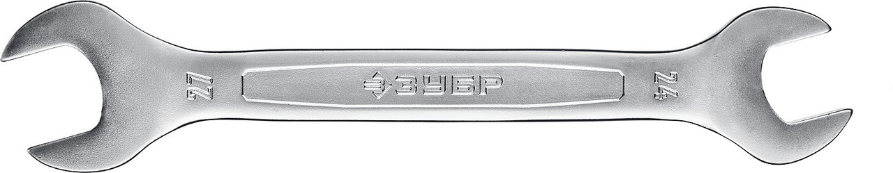 ЗУБР 24х27 мм, Cr-V сталь, хромированный, гаечный ключ рожковый 27010-24-27_z01 Профессионал - фото 3 - id-p108510090