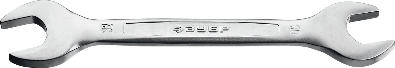 ЗУБР 30х32 мм, Cr-V сталь, хромированный, гаечный ключ рожковый 27010-30-32_z01 Профессионал