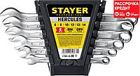 STAYER 6 шт, 6 - 14 мм, набор комбинированных гаечных ключей HERCULES 27085-H6_z01