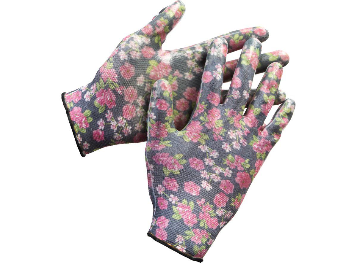 Перчатки GRINDA садовые, прозрачное нитриловое покрытие, размер L-XL, черные (11297-XL) - фото 2 - id-p108513782