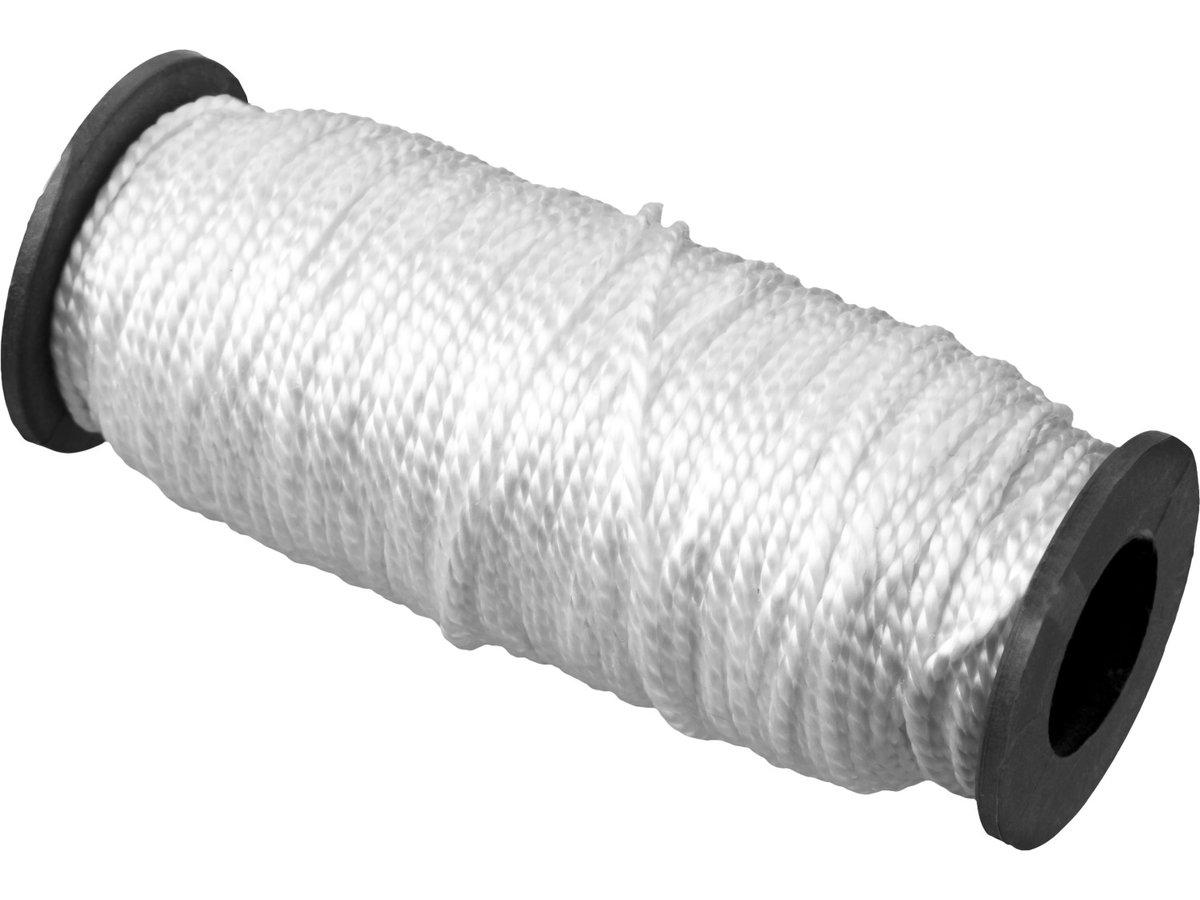 Шнур кручёный капроновый СИБИН, диаметр - 2 мм, длина - 50 м (катушка), 70 кгс (50527) - фото 2 - id-p108514725
