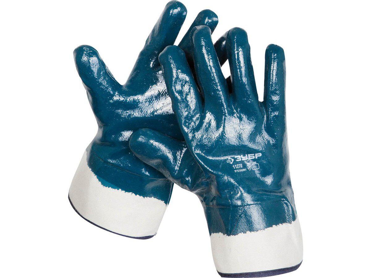 Перчатки ЗУБР рабочие с полным нитриловым покрытием, размер XL (10) (11270-XL) - фото 2 - id-p108513801