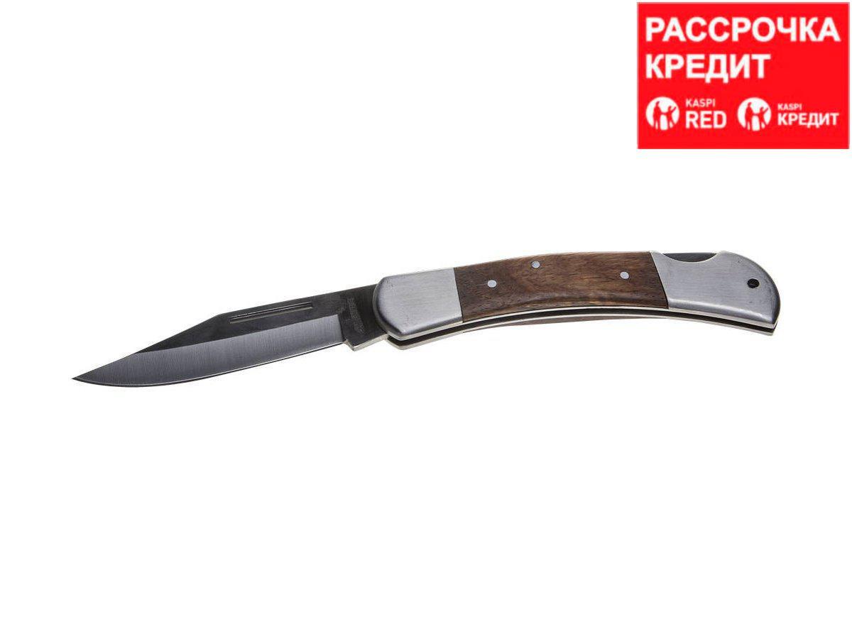 Нож STAYER складной с деревянными вставками, большой (47620-2_z01)