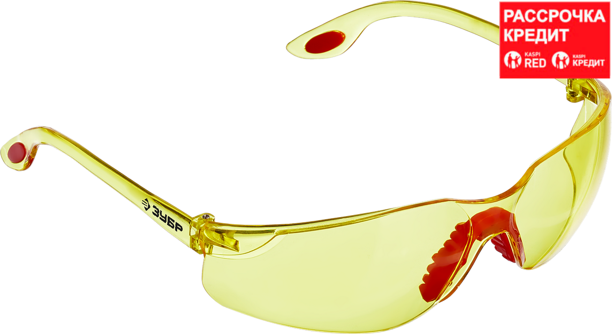ЗУБР Спектр 3 Желтые, очки защитные открытого типа, двухкомпонентные дужки. (110316) - фото 1 - id-p108513841