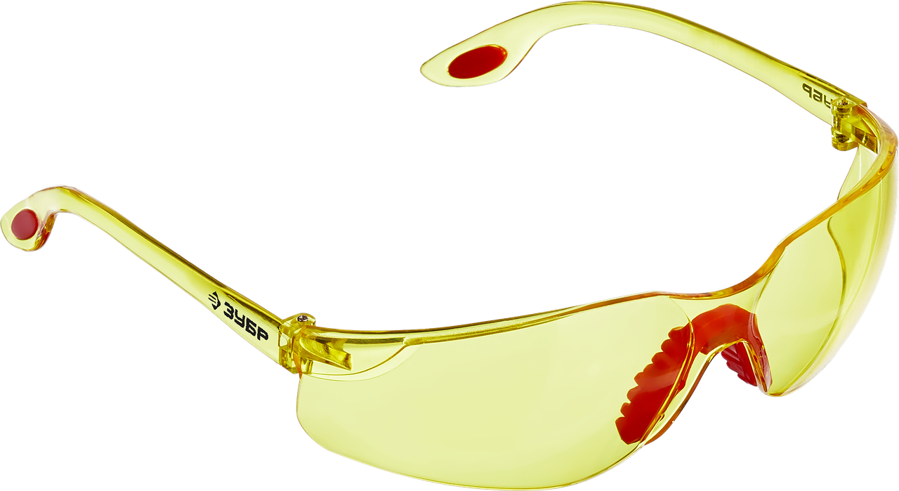 ЗУБР Спектр 3 Желтые, очки защитные открытого типа, двухкомпонентные дужки. (110316) - фото 2 - id-p108513841