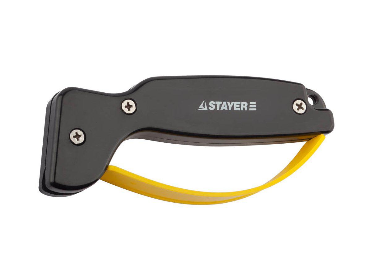Точилка STAYER "MASTER" универсальная, для ножей, с защитой руки, рабочая часть из карбида (47513) - фото 2 - id-p108514794