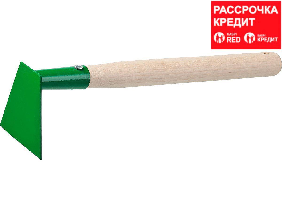 Мотыга, РОСТОК 39661, с деревянной ручкой, ширина рабочей части - 100мм (39661) - фото 1 - id-p108514814