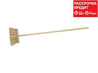 Метла ЗУБР с деревянной ручкой, ПЭТ, 120см, 24см (39231-24)