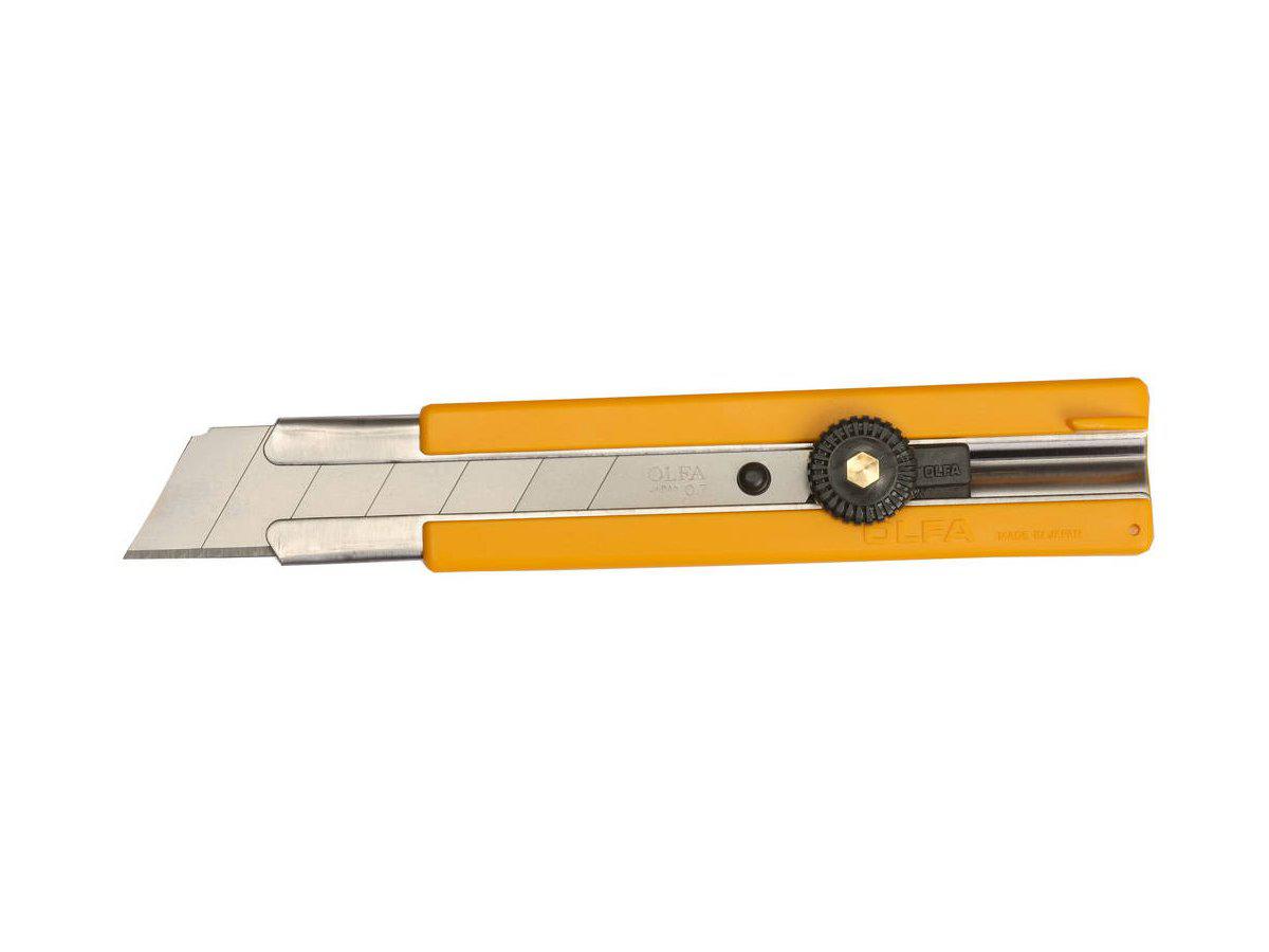 Нож OLFA с выдвижным лезвием, с резиновыми накладками, 25мм (OL-H-1) - фото 2 - id-p108513992