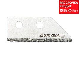 Лезвие STAYER "PROFI" сменное с карбидным напылением для скребка 33415, 2шт. (33415-S2)