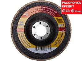 Круг лепестковый торцевой, 125 х 22 мм тип КЛТ 1, "БАЗ" Р80 (36563-125-80)
