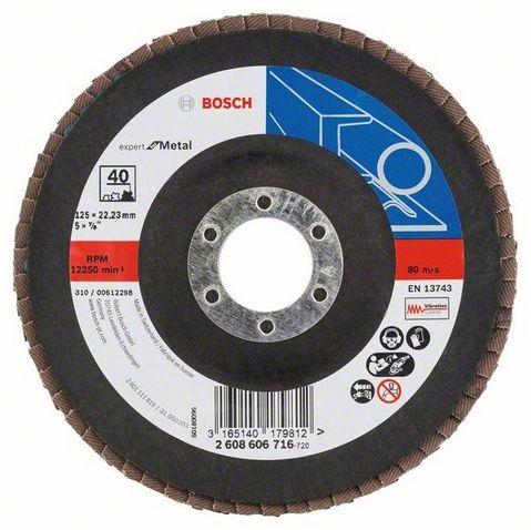Лепестковый шлифовальный круг угловой Bosch Expert for Metal K 40, 125 мм - фото 2 - id-p108513370
