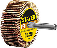 STAYER P80, 50х20 мм, круг шлифовальный лепестковый на шпильке 36607-080