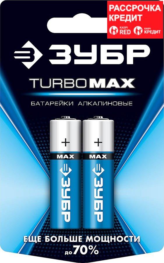 ЗУБР AA, 2 шт., батарейка щелочная Turbo-MAX 59206-2C_z01