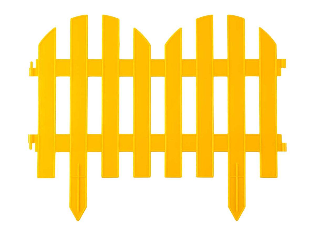 Забор декоративный GRINDA "ПАЛИСАДНИК", 28x300см, желтый (422205-Y) - фото 2 - id-p108515304