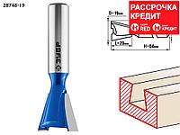 ЗУБР 19 x 20 мм, угол 7°, фреза пазовая фасонная "Ласточкин Хвост" 28748-19 Профессионал