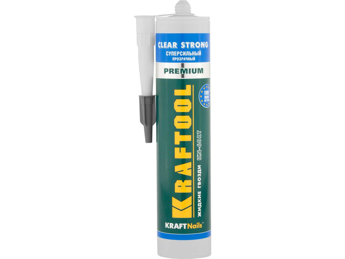 Клей монтажный KRAFTOOL KraftNails Premium KN-601T, суперсильный, прозрачный, 310мл (41342) - фото 2 - id-p108516340