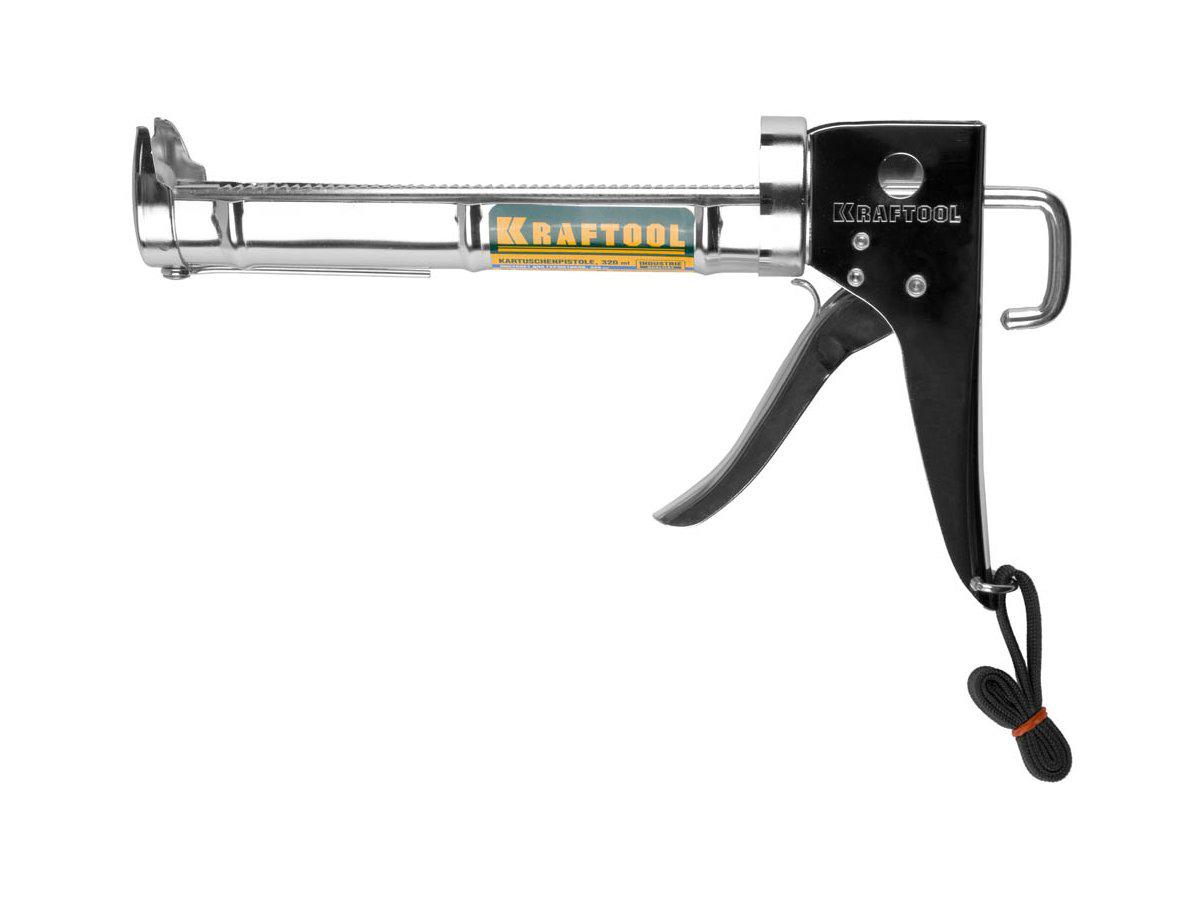 KRAFTOOL полукорпусной пистолет для герметика Professional, хромированный, 320 мл. (06671_z01) - фото 2 - id-p108516362