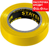 STAYER Protect-10 Изолента ПВХ, не поддерживает горение, 10м (0,13х15 мм), желтая (12291-Y)